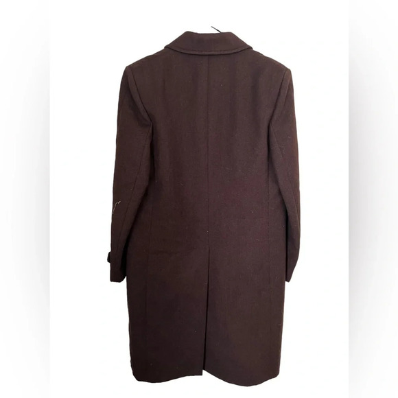 Vintage Ted Lapidus Diffusion 1970’s Brown Wool Overcoat Size 50 - Picture 2 of 6